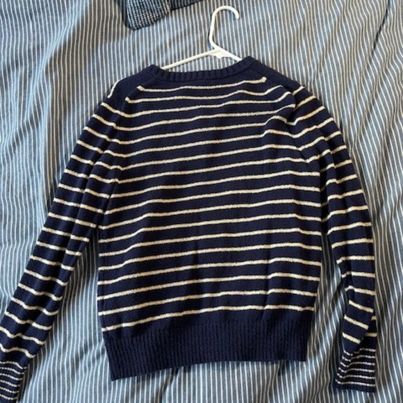 Alex Mill Navy Striped Cardigan - Picture 2 of 3
